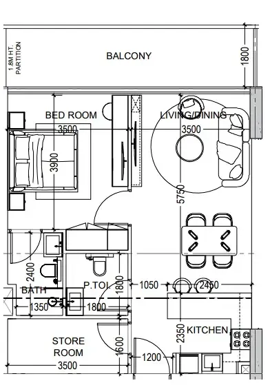Dugasta Al Haseen Residences 6 floor plan