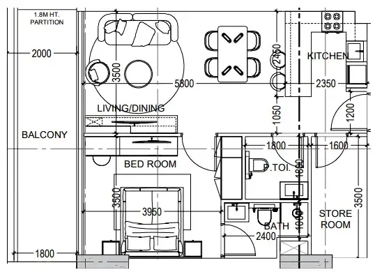 Dugasta Al Haseen Residences 6 floor plan