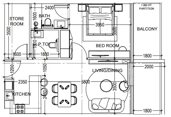 Dugasta Al Haseen Residences 6 floor plan