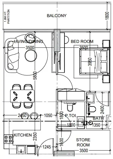 Dugasta Al Haseen Residences 6 floor plan