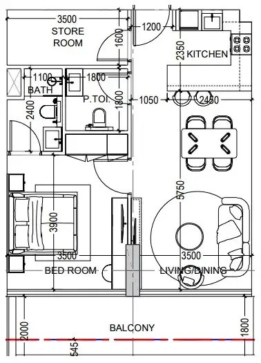 Dugasta Al Haseen Residences 6 floor plan