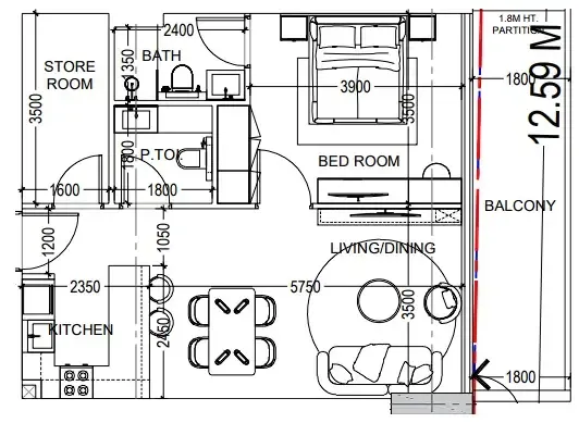 Dugasta Al Haseen Residences 6 floor plan