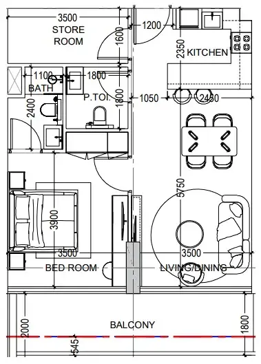 Dugasta Al Haseen Residences 6 floor plan