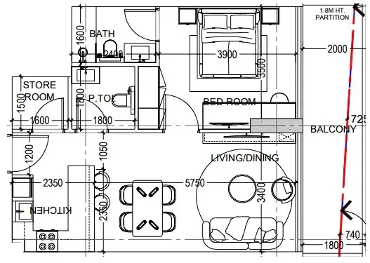 Dugasta Al Haseen Residences 6 floor plan