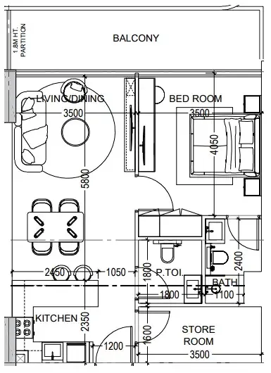 Dugasta Al Haseen Residences 6 floor plan