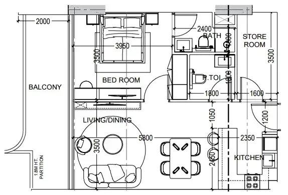 Dugasta Al Haseen Residences 6 floor plan
