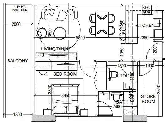 Dugasta Al Haseen Residences 6 floor plan