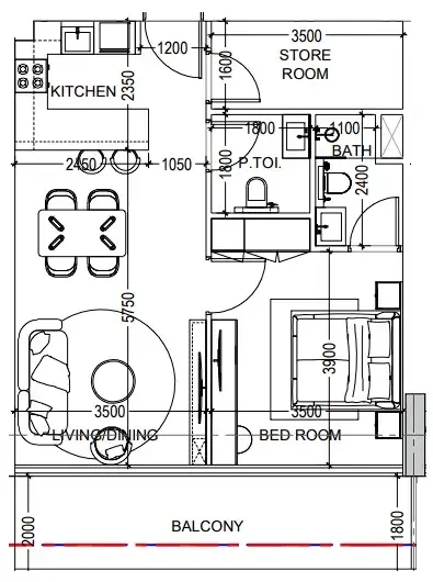 Dugasta Al Haseen Residences 6 floor plan