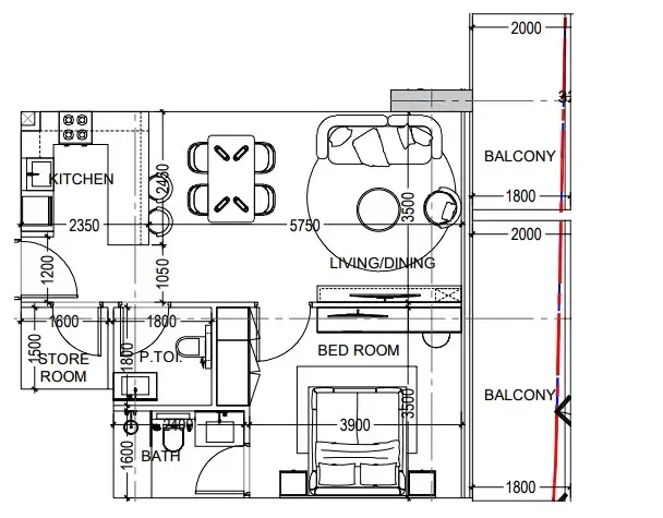Dugasta Al Haseen Residences 6 floor plan
