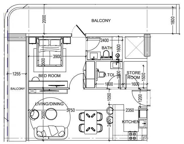 Dugasta Al Haseen Residences 6 floor plan