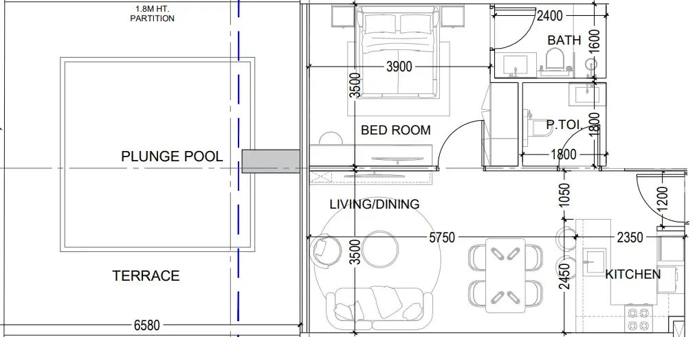 Dugasta Al Haseen Residences 6 floor plan