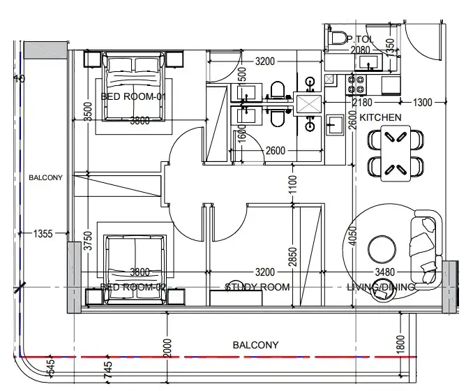Dugasta Al Haseen Residences 6 floor plan