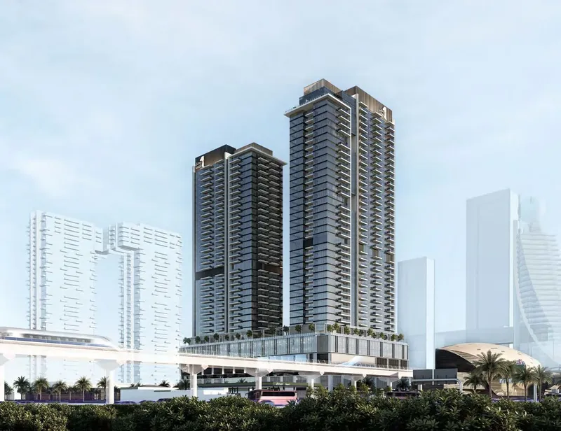 Exterior at Avenue Park Towers at Wasl 1 in Al Kifaf Dubai