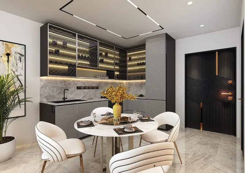 Interior at Bayz 101 in Business Bay Dubai