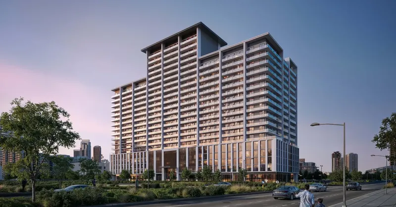 Exterior at Binghatti Amberhall in JVC (Jumeirah Village Circle) Dubai