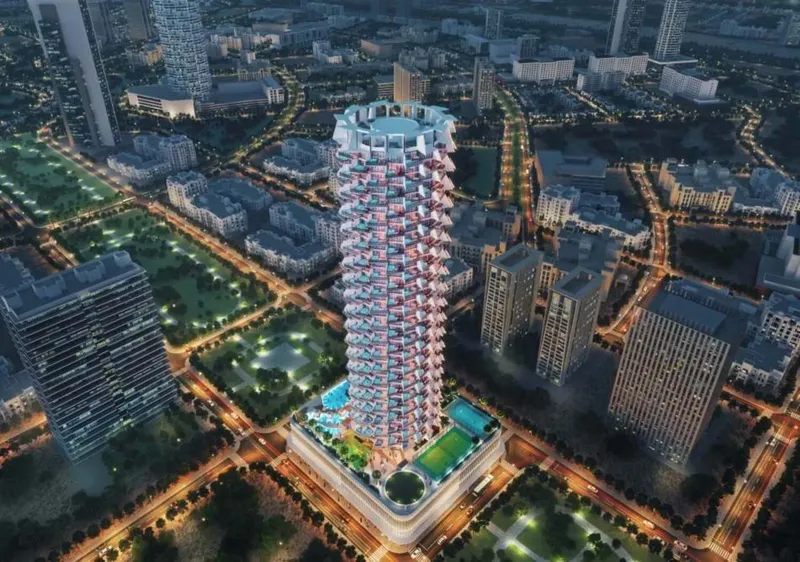 Exterior at Binghatti Royale in JVC (Jumeirah Village Circle) Dubai