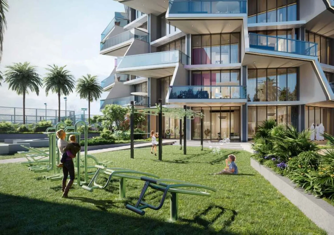 Outdoor Gym amenity image at Binghatti Royale