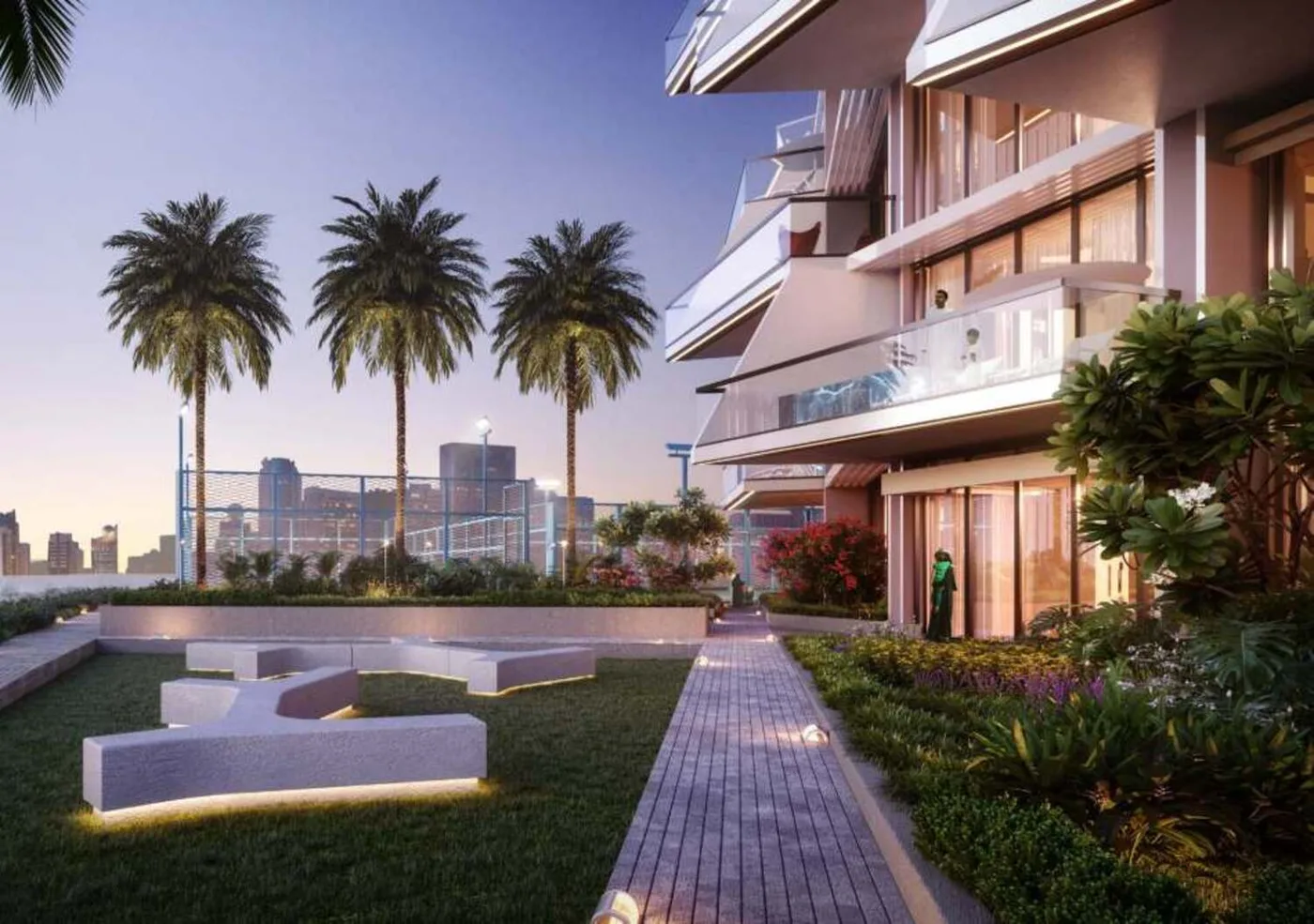 Outdoor Seating Area amenity image at Binghatti Royale