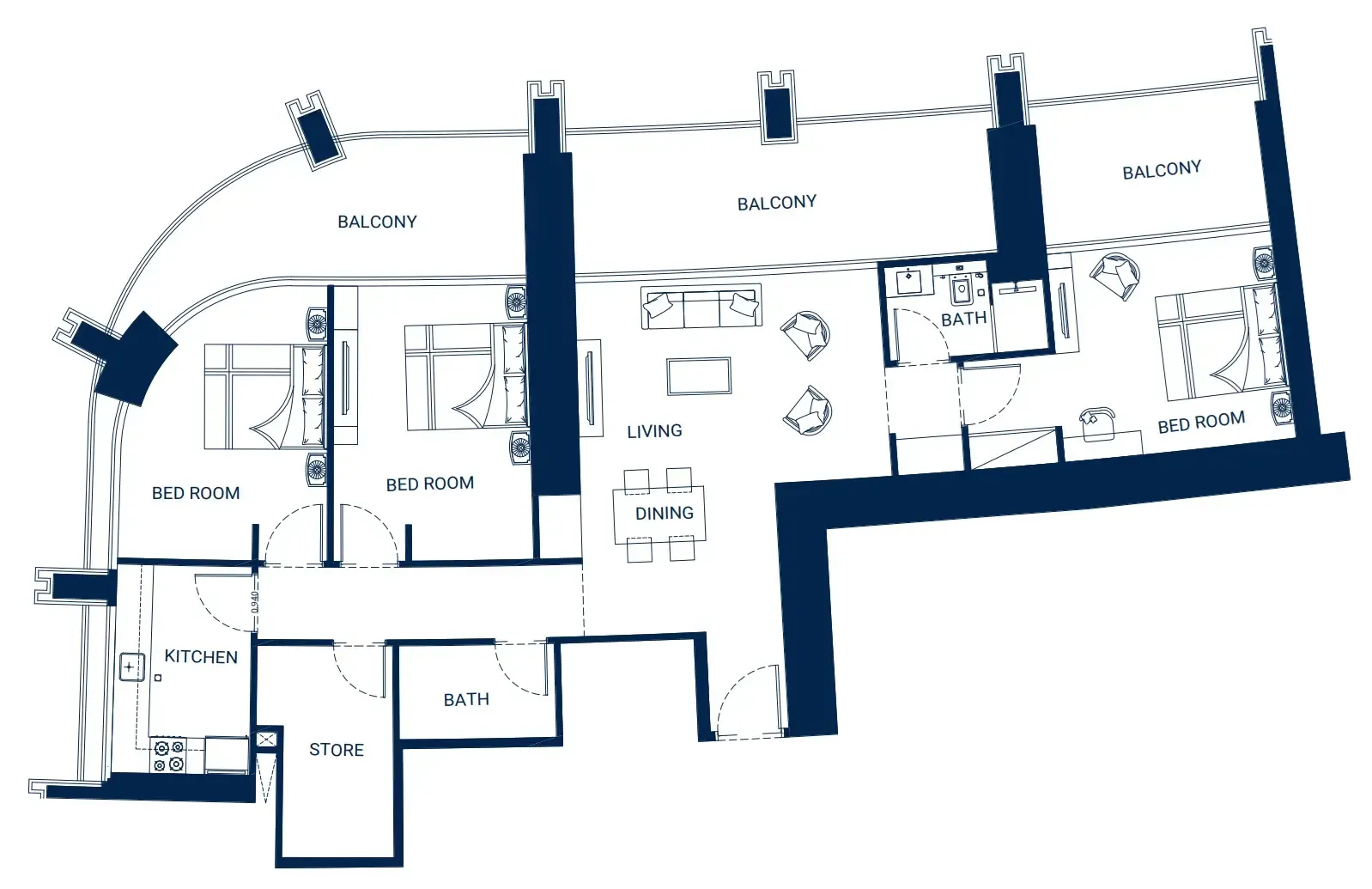 Binghatti Binghatti Skyrise floor plan