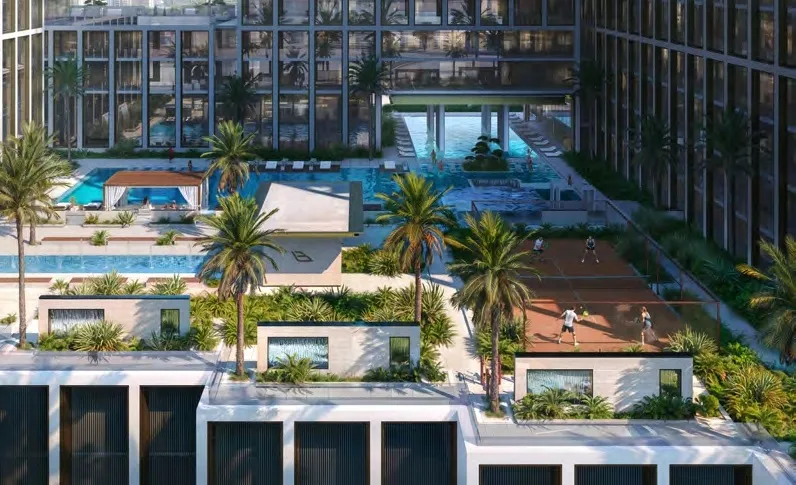 Padel Tennis Court amenity image at Binghatti Spectre
