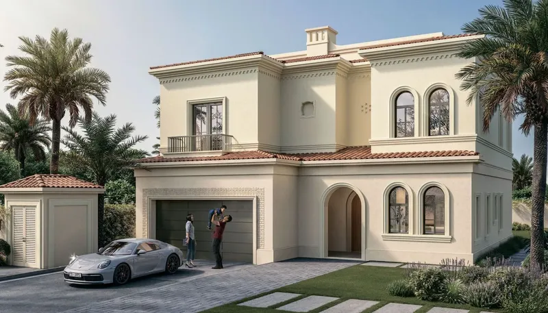 Exterior at Bloom Living 7 - Almeria in Zayed City Abu Dhabi