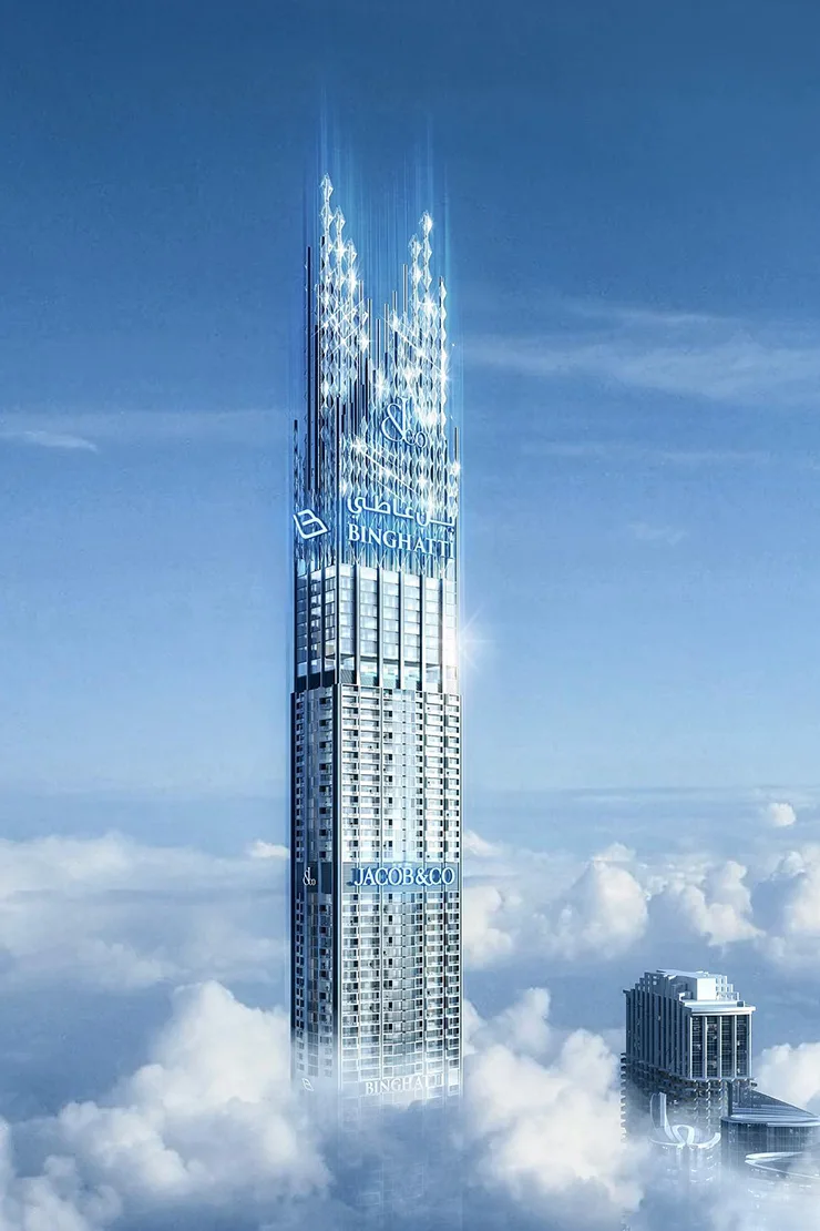 Exterior at Burj Binghatti Jacob and Co Residences in Business Bay Dubai