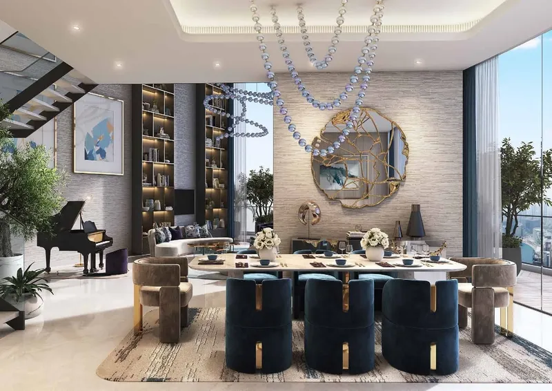 Interior at Canal Heights in Business Bay Dubai