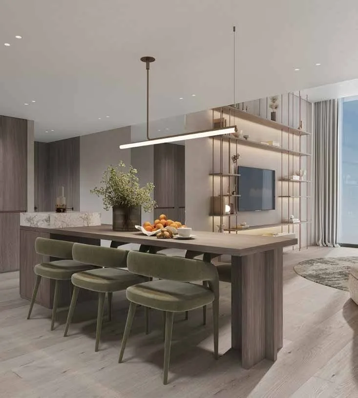 Interior at Cove Boulevard in Dubailand Residence Complex Dubai