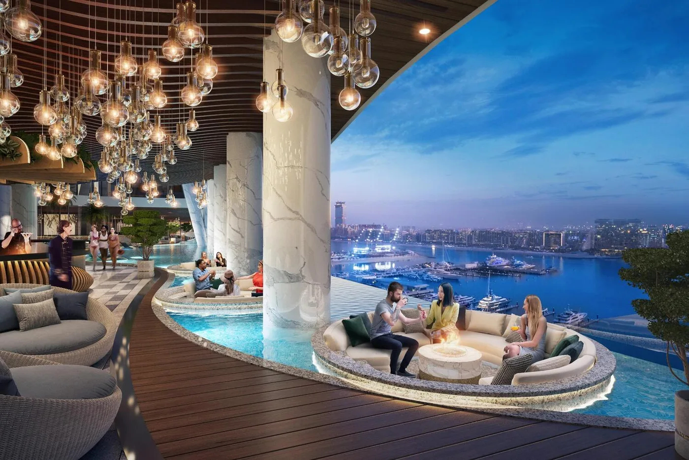 Sunken Seating amenity image at Damac Bay 2