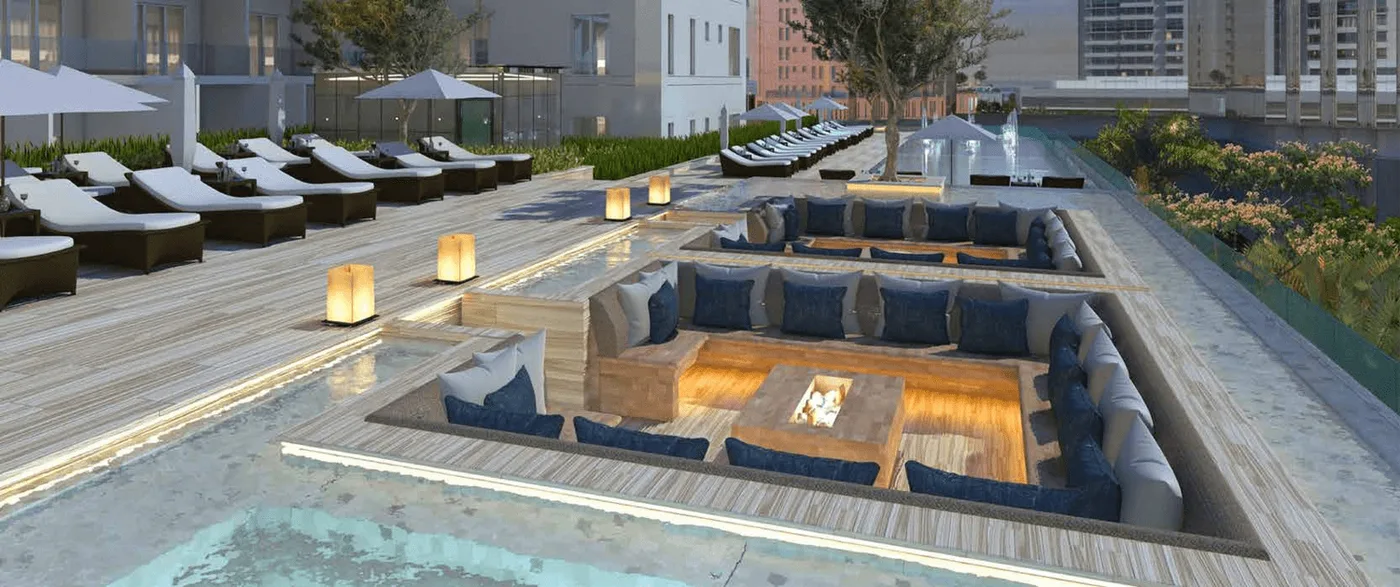 Luxurious Swimming Pool For Adults With Children’S Pool amenity image at DAMAC Majestine