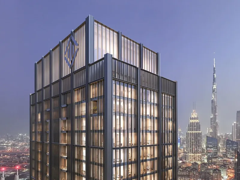Exterior at DIFC Heights Tower in DIFC (Dubai International Financial Center) Dubai
