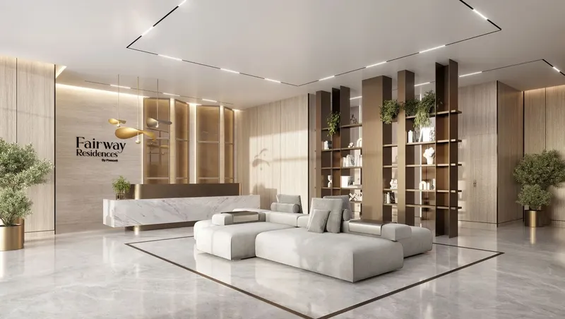 Lobby at Fairway Residences in Dubai Sports City