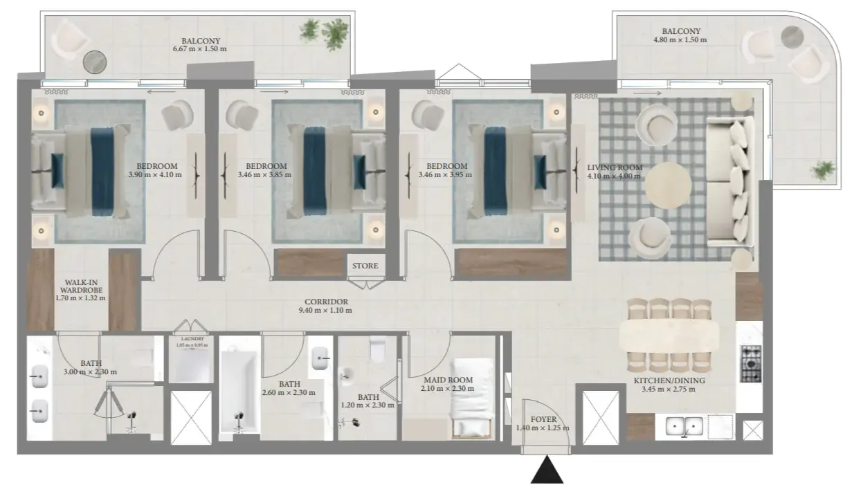 Emaar Fior 1 floor plan