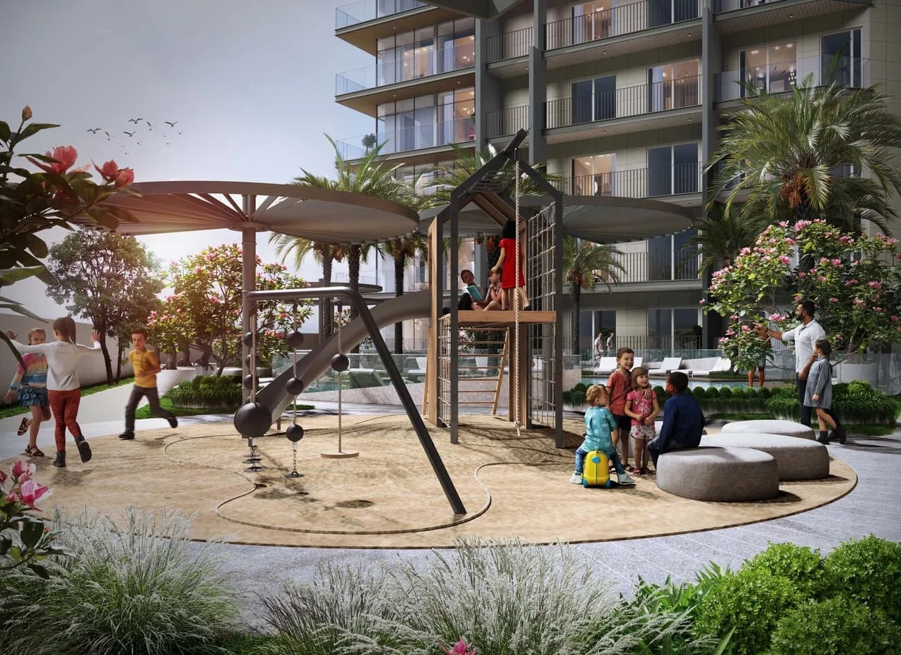 Outdoor Kids Play Area amenity image at Floarea Grande