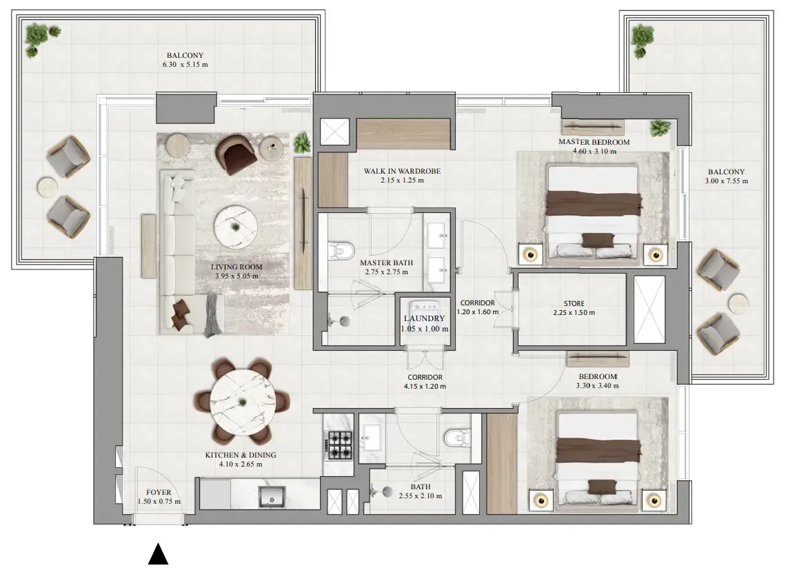 Emaar Greencrest floor plan