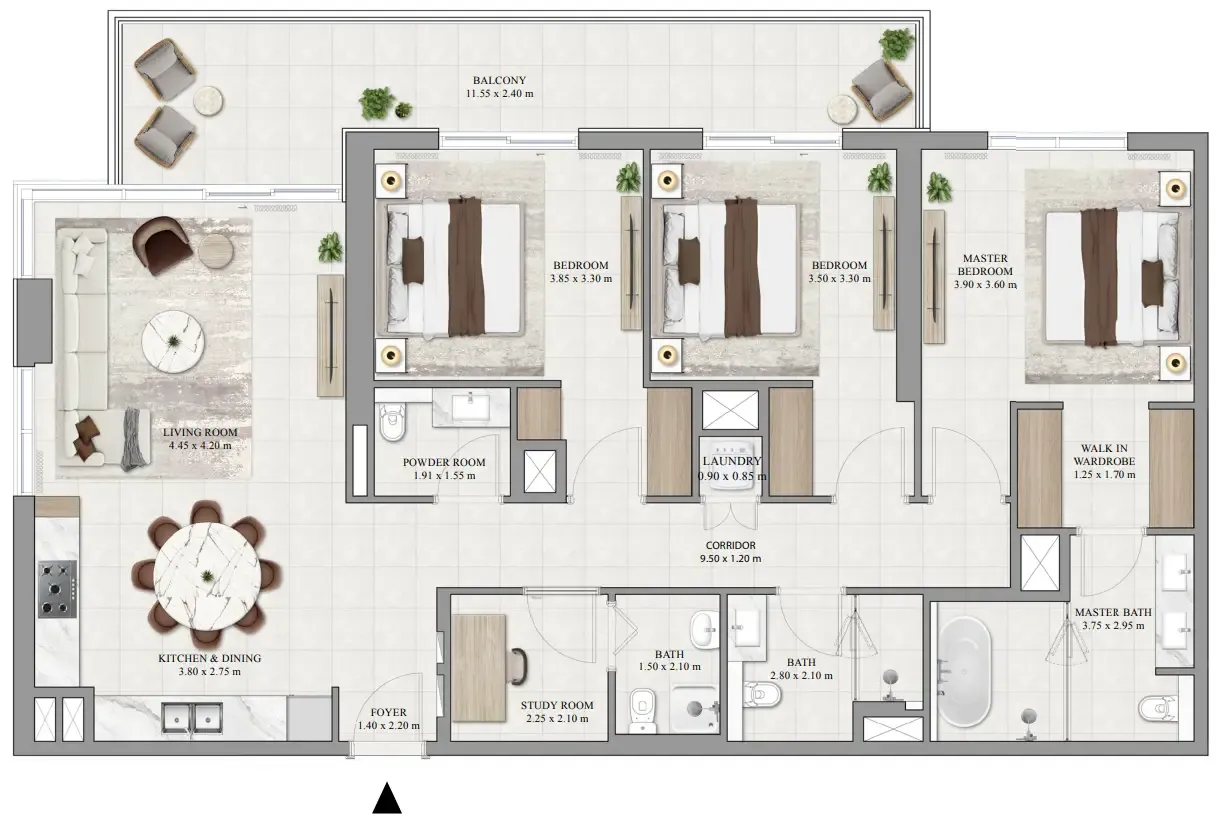 Emaar Greencrest floor plan