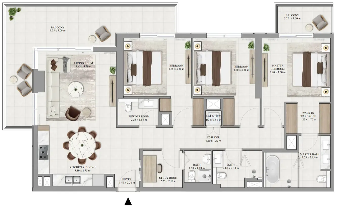 Emaar Greencrest floor plan