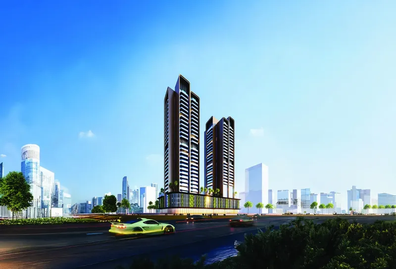 Exterior at Guzel Towers in JVT (Jumeirah Village Triangle) Dubai