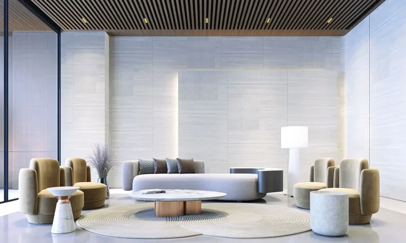 Lobby at Guzel Towers in JVT (Jumeirah Village Triangle) Dubai