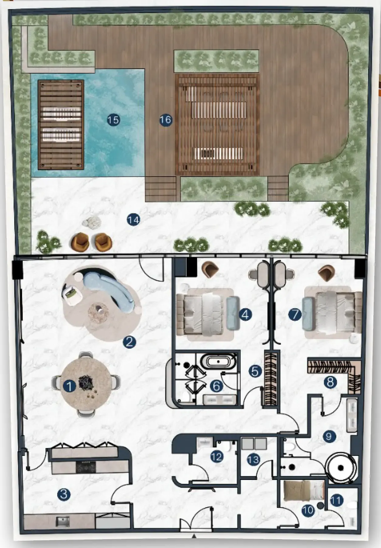 The Luxe La Mazzoni floor plan