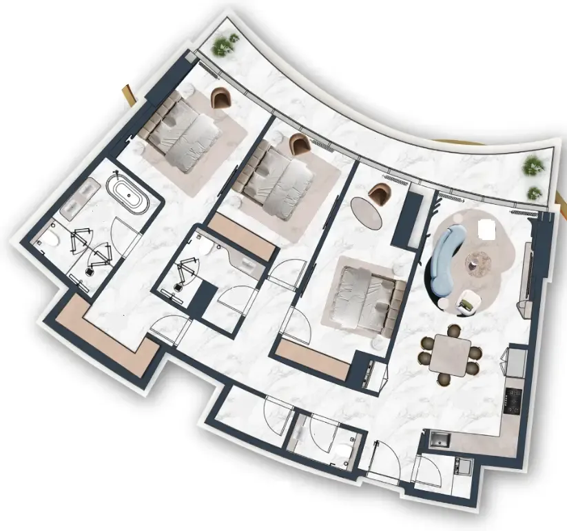 The Luxe La Mazzoni floor plan