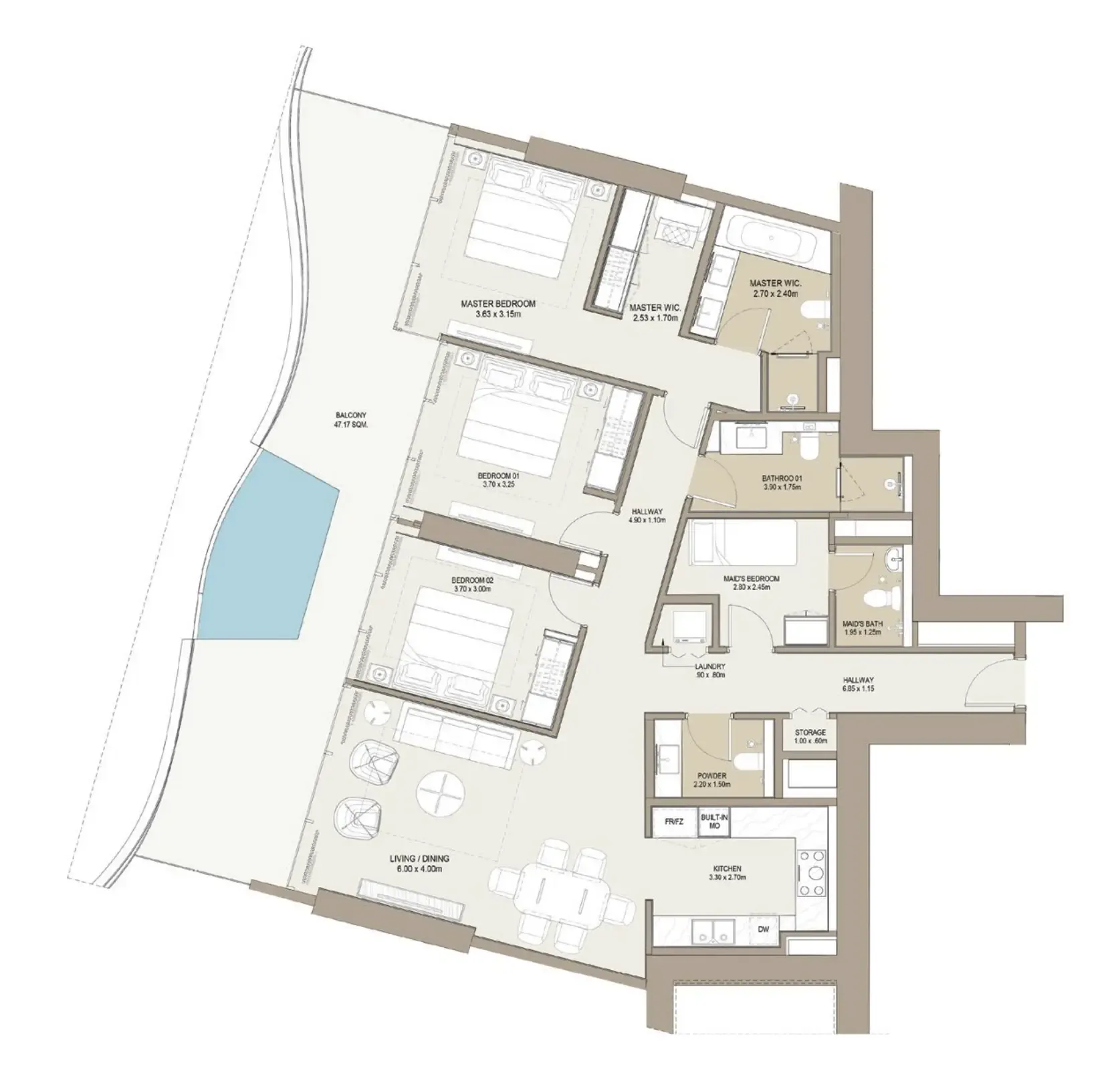 One Development Laguna Residence floor plan