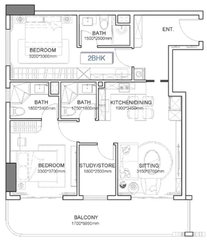 Lion Stone Properties Listone Residence floor plan