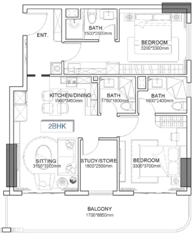 Lion Stone Properties Listone Residence floor plan