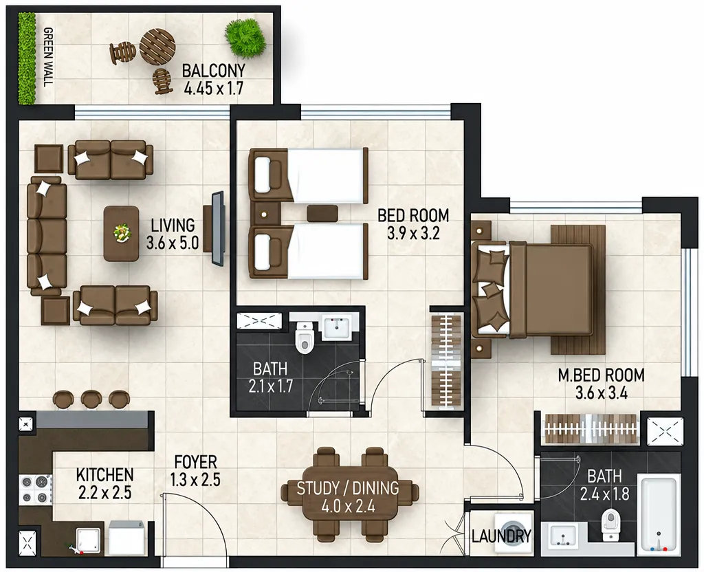 Fakhruddin Properties Development Maimoon Gardens floor plan