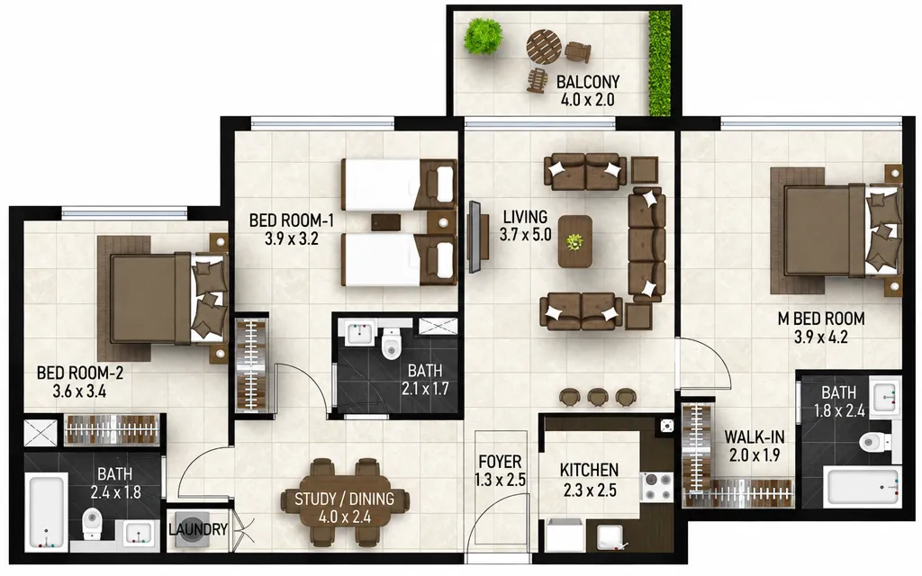 Fakhruddin Properties Development Maimoon Gardens floor plan