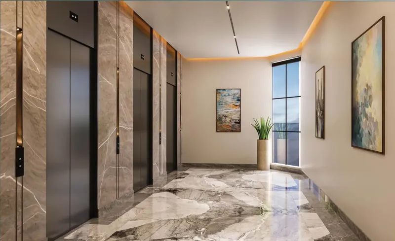 Lobby at Milos in Dubailand Residence Complex Dubai