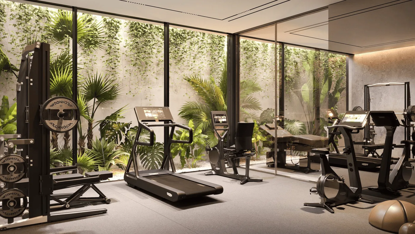Mansion Private Gym amenity image at Mira Villas by Bentley Home