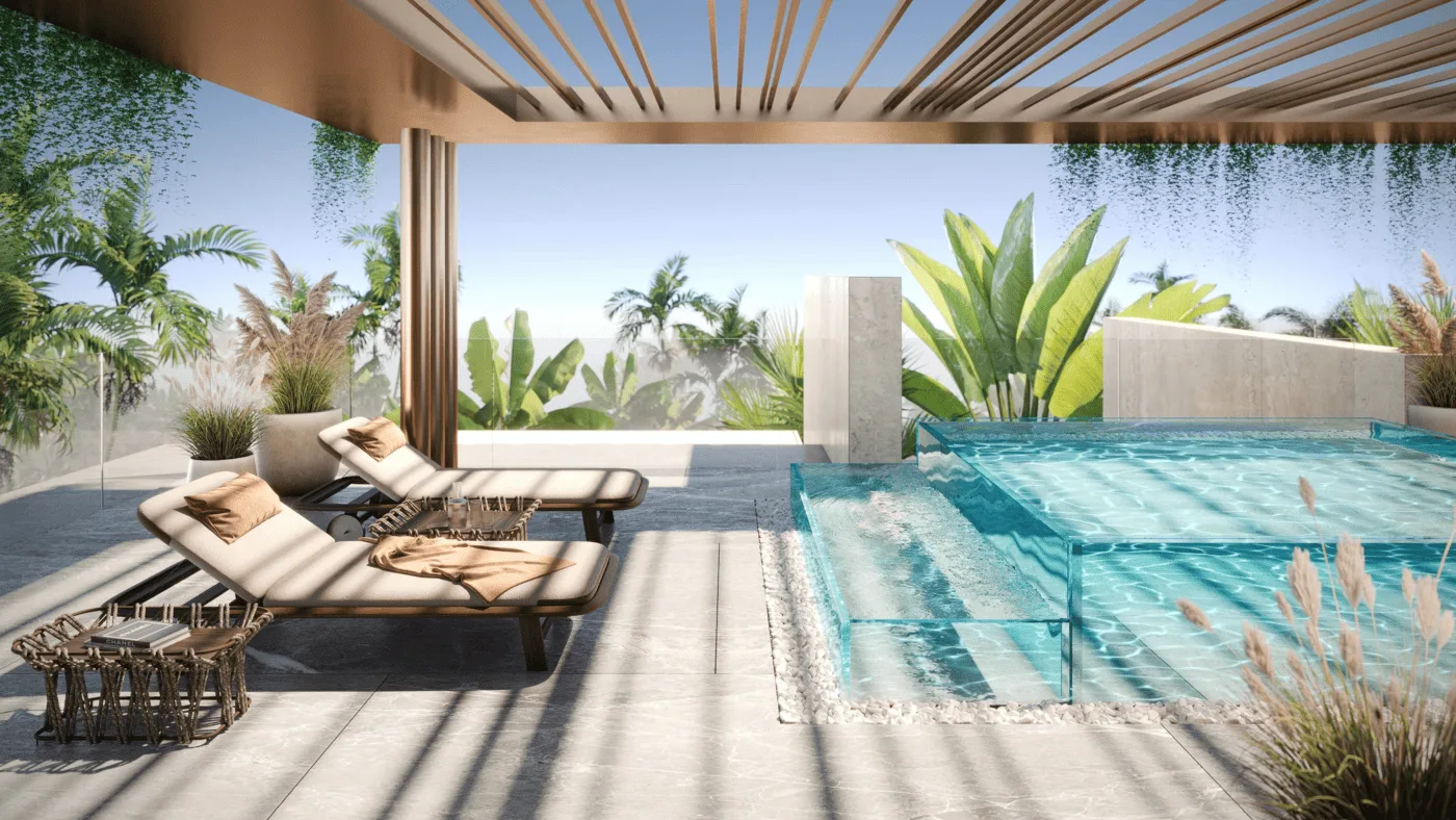 Mansion Private Pool amenity image at Mira Villas by Bentley Home