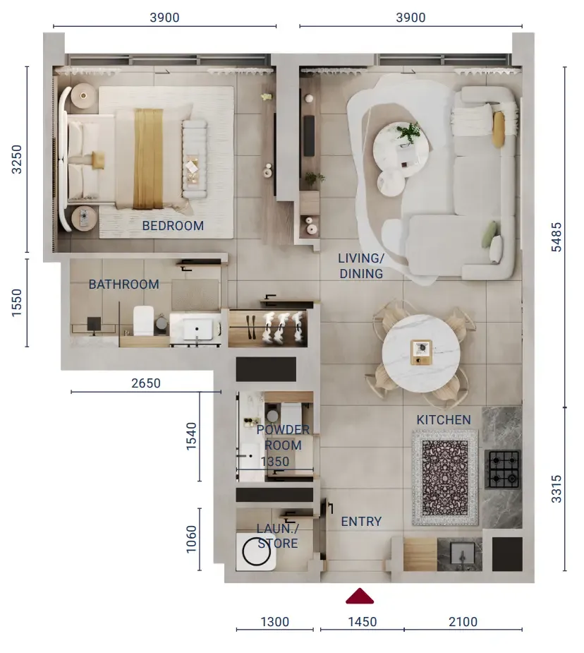 Union Properties Mirdad floor plan